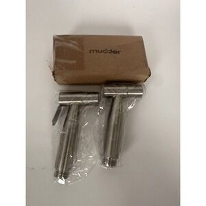 2 Pieces Stainless Steel Handheld Bidet Sprayer for Toilet and Kitchen Cleaning